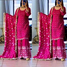 Designer Pakistani Embroidered Salwar Kameez Indian Wedding Party Suit