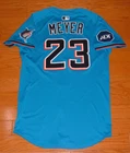 MIAMI MARLINS MAX MEYER GAME ISSUED UN WORN 2025 ALTERNATE JERSEY WITH MLB HOLO