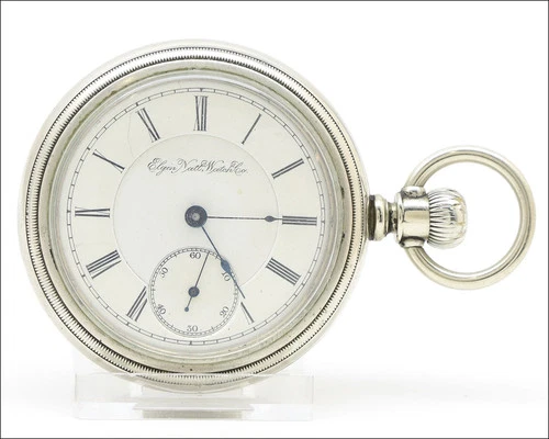 Antique c. 1893 Elgin Grade 70 18s 15j 15 Jewel Pocket Watch 58.25mm Case