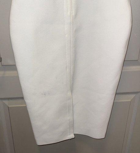 NUOVO ABITO FASCIATOIO BIANCO COUTURE DESIGNER CINTURINO CORSETTO CORPETTO VITA Medium - Foto 4 di 4