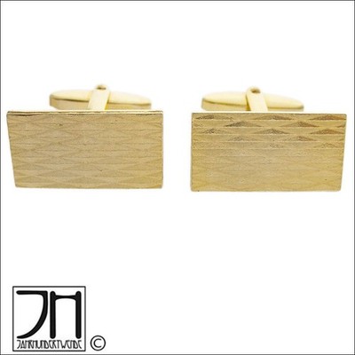 Vintage Manschettenknöpfe 1970er Jahre Metall vergoldet cuff links 1970s gilt