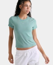 Nike Sportswear Chill Knit Women's T-Shirt Glacier Blue FV5508-017 Size Large