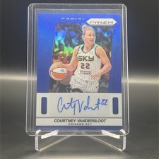 2025 Panini Prizm WNBA Courtney Vandersloot Throwback Auto Blue #TB-CV  75 /75