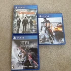 Lot 3 PS4 Video Games Star Wars Jedi Fallen Order The Division Battlefield 4