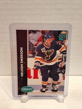 1991-92 Parkhurst Rookie Nelson Emerson Card #151. rookie card picture