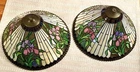 Vintage Tiffany Style Stained Glass Lamp Shades or Pendant LIGHTS - A Pair (2)