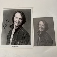 Peter Tork Signed Photo 8x10 + Autographed Postcard 1989 Monkees - Fan Club