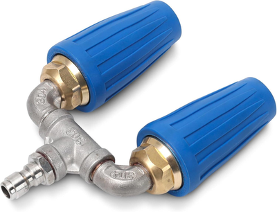 #ad Dual Turbo Nozzle for Pressure Washer 360° Rotating Twin Turbo Nozzle 1 4quot; Qui $37.05
