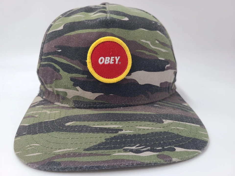 Gorra Obey Camuflada Snapback Skateboard Skate Surf Papá Hombres Mujeres Verde Negro Marrón Foto 2 de 4