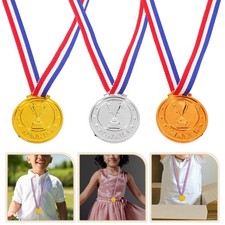 9pcs Kids Plastic Medals Award Medals Sports Party Decoration Winner Dress Up