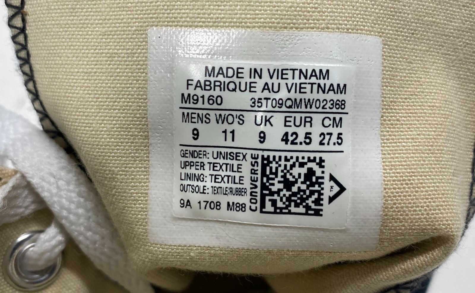 Converse Black Solid High Top Athletic Shoes Men 9 - image 7