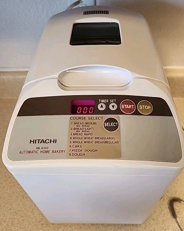 Hitachi Automatic Home Bakery Bread Maker Machine HB-D102 Tested CLEAN W Manual