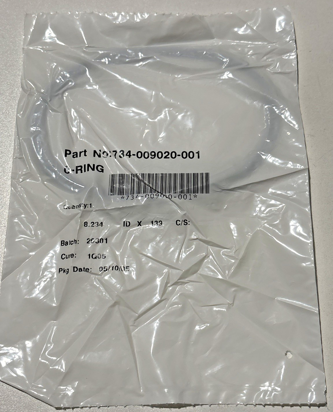 NEW LAM 734-009020-001 O-RING 8.234 ID X .139 CS