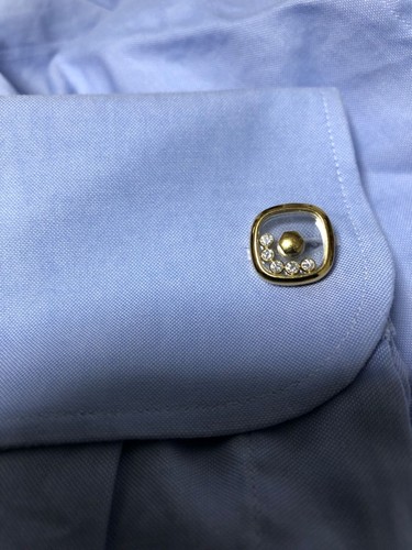 Authentic Chopard Happy Diamond Cufflinks 18k Gold With Original BOX Preowned - 第 7/9 張圖片