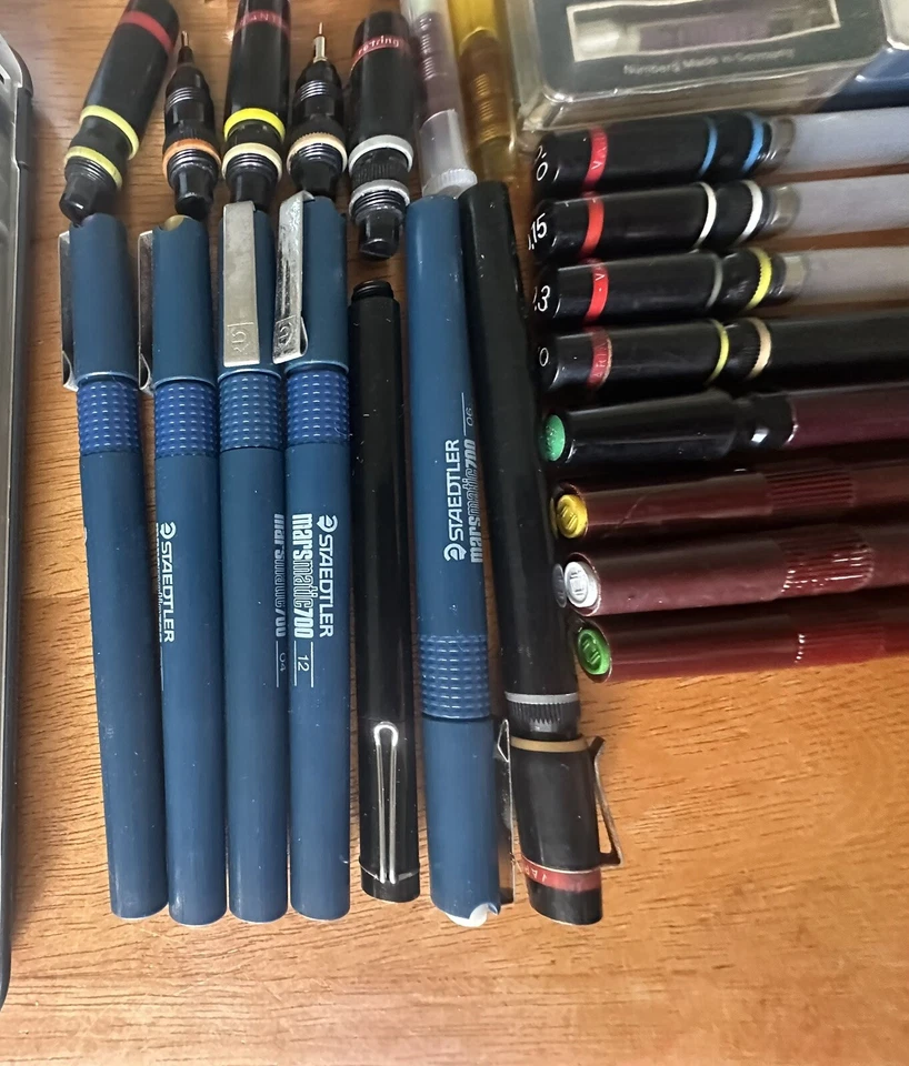 Lot of Vintage Rotring Technical Pens Accessories Staedtler Compass Art Pen - Image 4 of 4