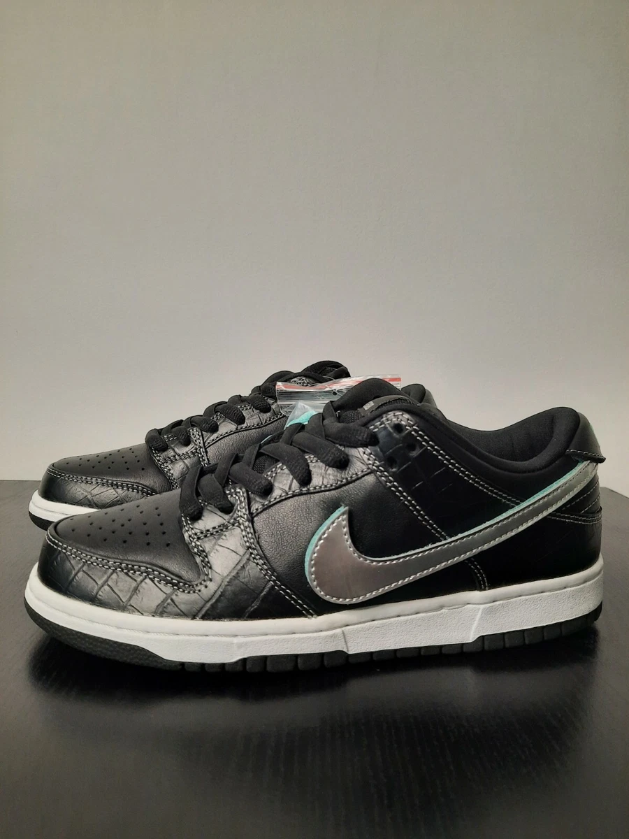 Nike SB Dunk LOW PRO OG QS Diamond Supply in Black size 7 Men BV1310 0011  8.5 WM