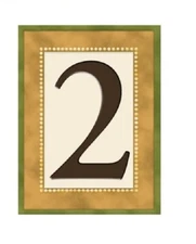 Grasslands Road Estate Pineapple Build Your Address Plaque Number 2  3"x4"