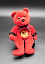 Celebrity Bear Star 9 USA Michael Jordan Plush Red Pre-owned 8 inches