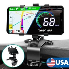 Car Dashboard Phone Clip Holder,360 Rotating Dash Steering Wheel Cell Phone