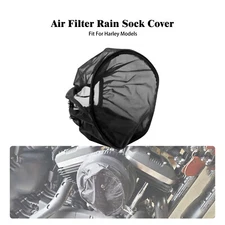 Waterproof Air Filter Cleaner Rain Sock Cover Pad Fit For Harley Sportster Dyna