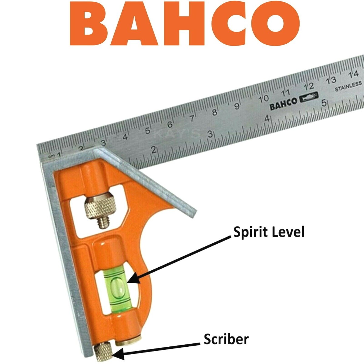 Combination Square, 300MM CS300 By BAHCO