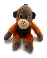 Affe Orang Utan PlüSchtier Kuscheltier Stoff Tier 18Cm SchlüSselanhäNger Braun