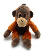 Scimmia Orangotango Peluche Pupazzo Stoffa Animale 18cm Portachiavi Braun
