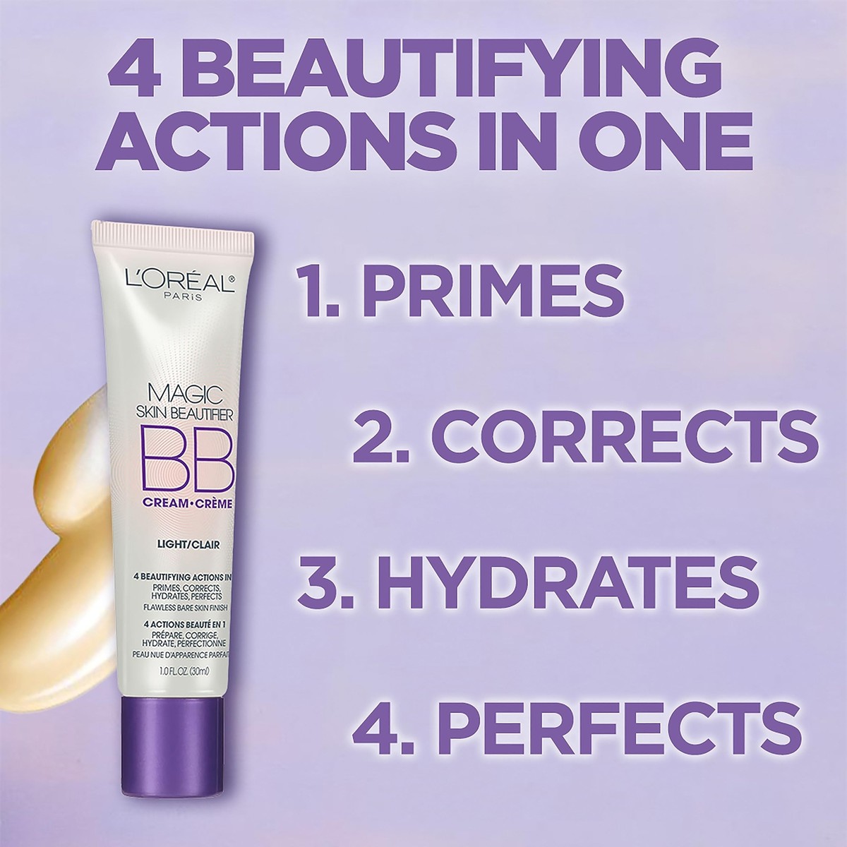 L’Oréal Paris Magic Skin Beautifier BB Cream, Light – 4-in-1 Pflege Mit Vitamin C & E, 30 Ml