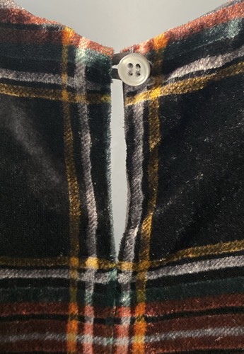 J Crew Sz 10 Stewart Plaid Velvet Tank Top Christmas Holiday EUC - Picture 6 of 7