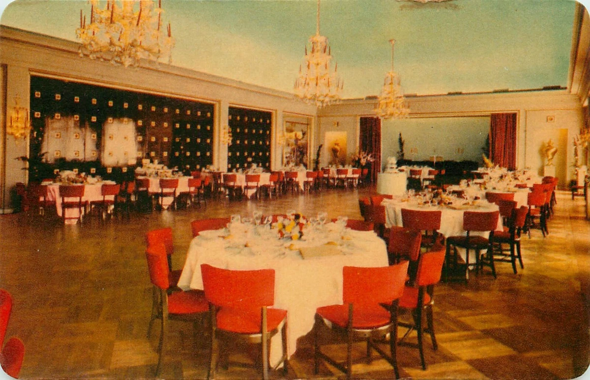 Hotel Del Prado Salon De Los Candiles Postcard Vintage Mexico City