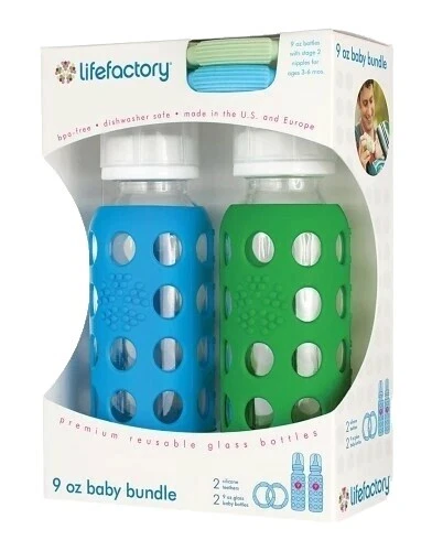 Botella Multicolor Lifefactory bebé alimentación