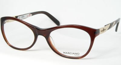Marciano by Guess GM 217 BRN TRANSPARENT BROWN /GOLD EYEGLASSES 53