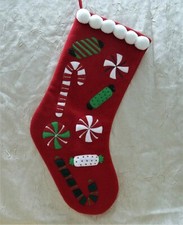 Candy Felt Christmas Stocking Holiday