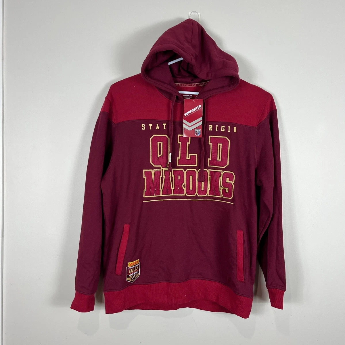 Queensland Maroons State Origin QLD Pullover Fleece Hoodie Jumper Mens 3XL XXXL