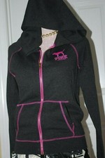 Victoria's Secret Love Pink Limited Edition Charcoal Hoodie Sweatshirt Women's S