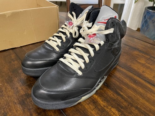 AIR JORDAN V 5 RETRO SIZE 14 BIN 23 PREMIO BLACK METALLIC SILVER 444844 001 - Picture 8 of 15
