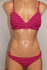 NWT VOLCOM Swimsuit Bikini 2pc set Size M L Fiesta Pink Underwire