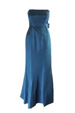 Laundry By Shelli Segal Teal Ruffle-Trim Strapless Dress 4