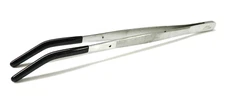 Tweezer Rubber Coated Tip Bent Tips Tweezer for Lab Industrial Jewelry Steamer