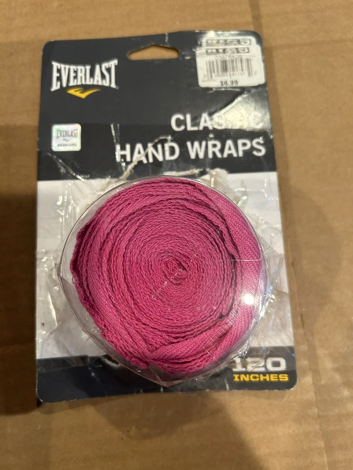 Everlast Classic Hand Wraps 120 Inch Boxing Fitness MMA Training Pink / Wht New - Image 3 of 4