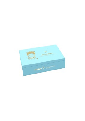 Empty El Septimo Wood Cigar Box Empress Sheba Maduro Gordo Light Blue Edition