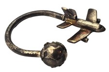 Vintage TIFFANY  CO Sterling Silver Airplane Key Ring /w Original Box