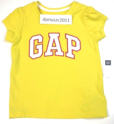 BABYGIRL'S  GAP LOGO SHORT SLEEVE YELLOW T-SHIRT GREAT FOR SUMMER SIZE 3 YEARS