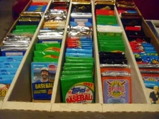 HUGE ESTATE FIND OF VINTAGE SPORTSCARDS WITH OLD UNOPENED PACKS LIQUIDATION