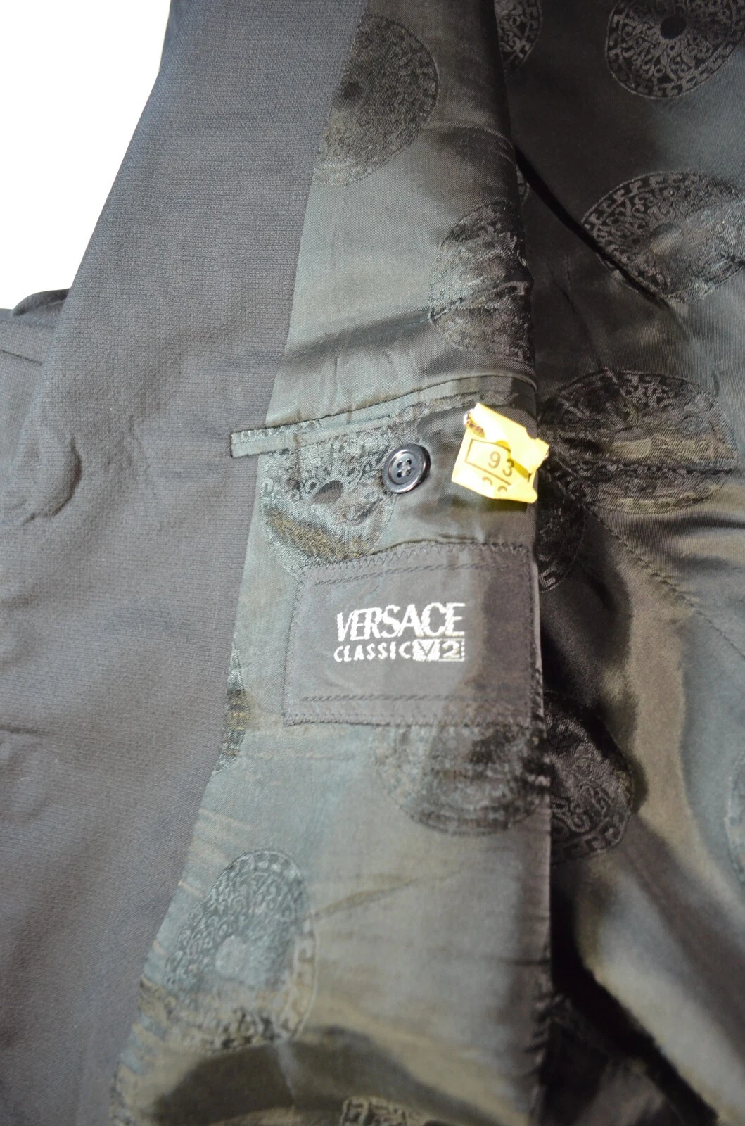 Giacca tuta Versace Classic V2 Lana Uomo Foderata Nera Made in Itay 46 petto