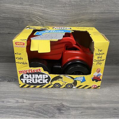 My First Dump Truck For Ages 2+ Toy Red Indoor Outdoor Amloid in Box