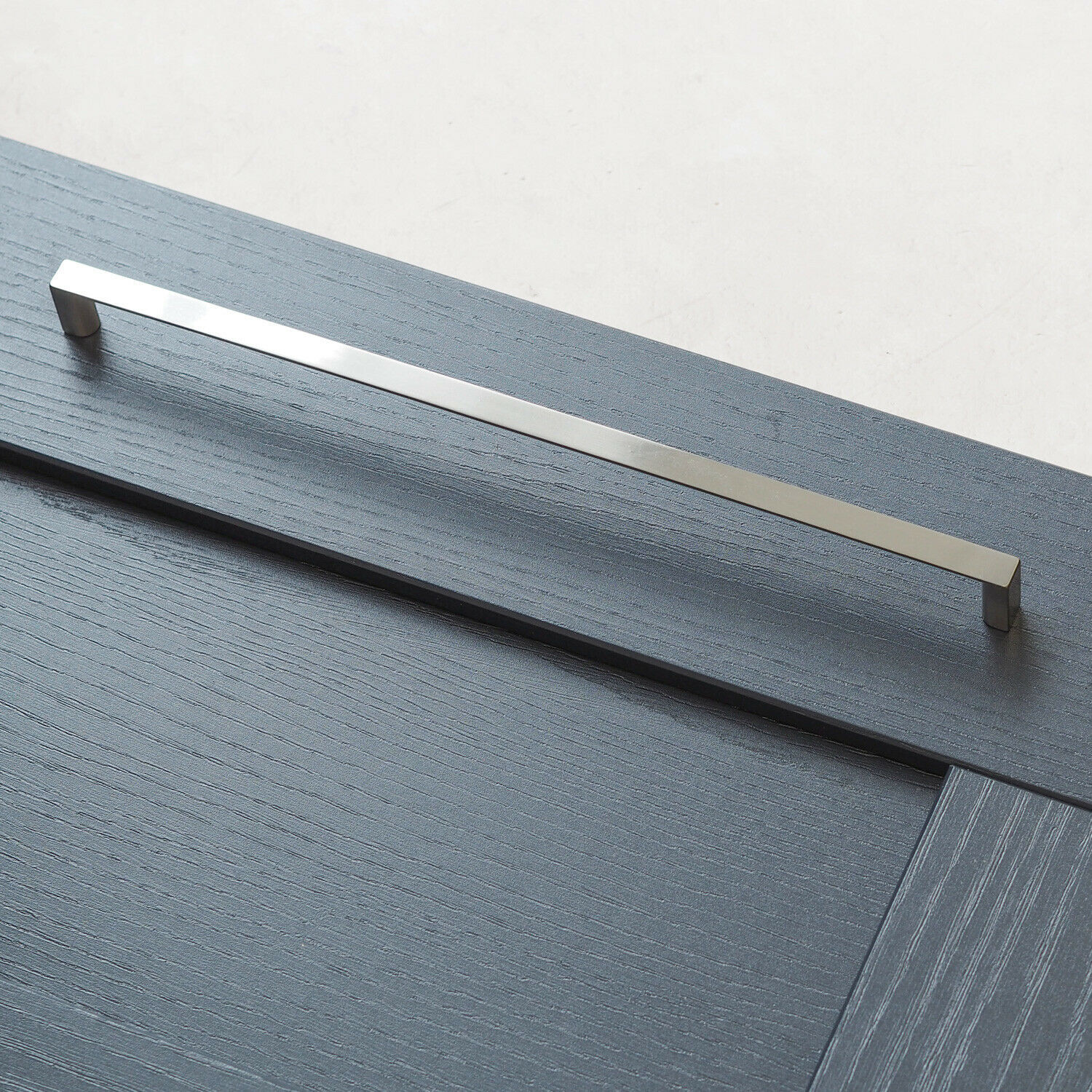 25x 320mm Nickel Handles Brushed Cabinet Cupboard Door Drawer Grey Square Pull