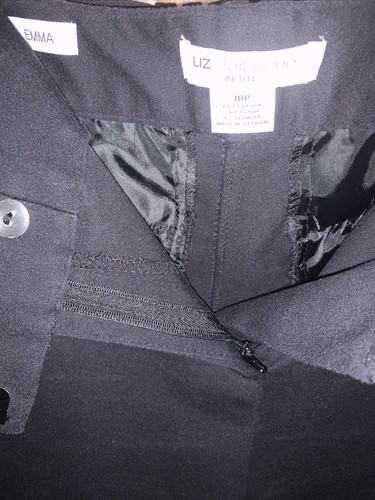 Liz Claiborne Petite Emma Pants In Black Size 10P - Picture 3 of 4