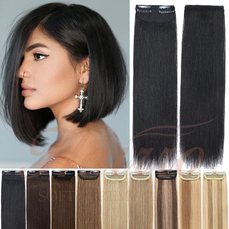 Clip on hairpieces hot sale for short hair