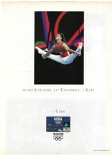 1995 VISA Card Olympic Games Athletes 197 Countries City Vintage Print Ad/Poster